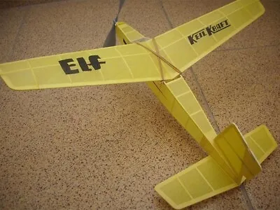 'Elf' - KK Rubber Powered Model ~ Laser-cut Balsa Parts • £14