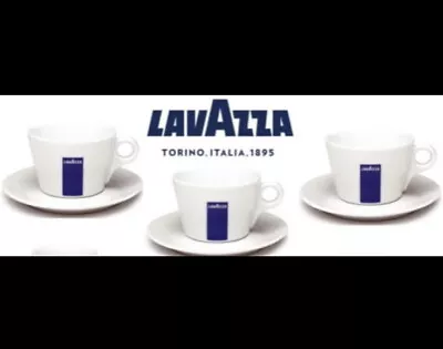 Lavazza Cup & Saucer Complete Set Barista Cups Espresso Cappuccino Mug Americano • £22.99