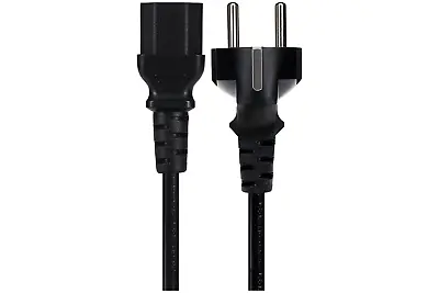 Maplin Power Lead IEC C13 3 Pin Plug Female To EU Schuko Plug - 1.7m (Not Fused) • £7.99
