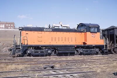 Original Slide MILW Milwaukee Road SW1200 #609 - Milwaukee WI 1970 • $11.50