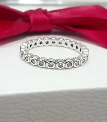 $44 • Buy NEW Genuine Pandora Ring 190941CZ Alluring Brilliant Ring Eternity Size 56