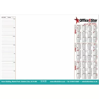 A2 Large Paper Sheet Desk Jotter Pad With 3 Year Weekly Planner 2022/23/24 • £12.74