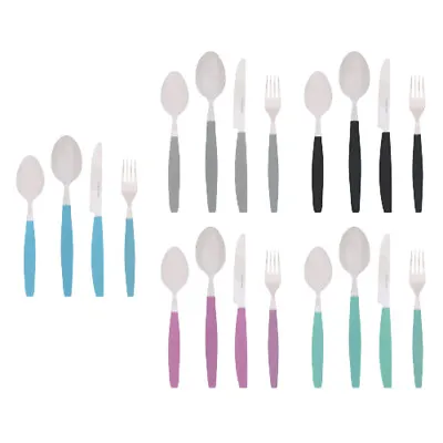 Alpina Bistro 24 Piece Stainless Steel Cutlery Set In 3 Colours • £18.99