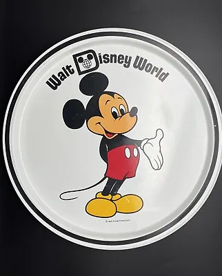 Vintage Disney Mickey Mouse Serving Tray Metal 10-3/4  Retro Home Decor • $11.99