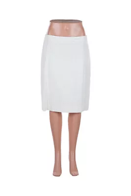 J.Crew Women Skirts Pencil 8 White Cotton • $28.99