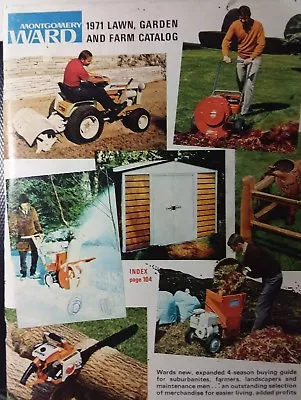 Montgomery Ward 1971 Farm Catalog Color Riding Mower Lawn Garden Tractor Gilson • $149.95