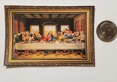 Miniature Dollhouse 1/12 1  Scale Poster Pictures Wall Art Last Supper Jesus • $2.99