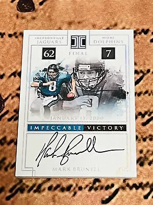 2017 Panini Impeccable Mark Brunell Impeccable Victory Auto SSP /25 Jaguars 🔥🔥 • $49.99