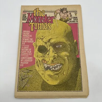 The Monster Times Magazine Newspaper Vol. #1 Issue #38 JAN 1975 Giants Cover • $25