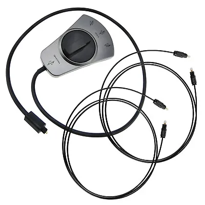 £14.51 • Buy Toslink Splitter Selector 3-port Bidirectional Adapter Optic Audio Input Output