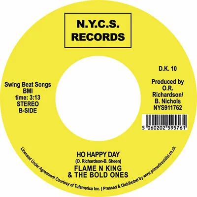 £12.50 • Buy Flame N' King & The Bold Ones - Ho Happy Day - CLASSIC Northern Soul 45 - Hear