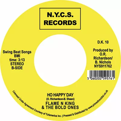 £12.50 • Buy Flame N' King & The Bold Ones - Ho Happy Day - CLASSIC Northern Soul 45 - Hear
