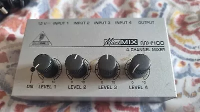 £30 • Buy Behringer MX400 MicroMix Ultra Low-noise 4-channel Mono Line Mixer