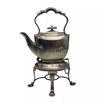 Antique Alexander Clark Welbeck Silver Quadruple Plate Hot Water Kettle Teapot • $149.99