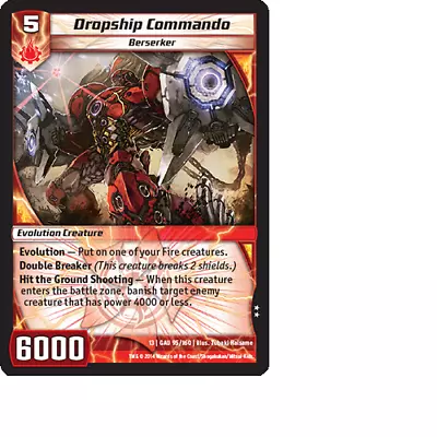 Kaijudo 3X DROPSHIP COMMANDO Uncommon #95/160 13GAU (Playset) Quest For Gauntlet • $1.01