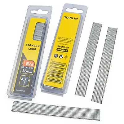 £10.79 • Buy TWIN PACK (2000 X) STANLEY 15mm BRAD NAILS STA0SWKBN050 USE WITH NAIL STAPLE GUN