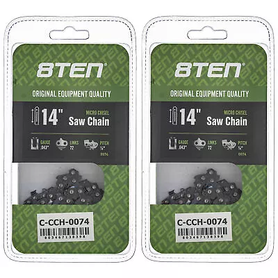 Micro Chisel Chainsaw Chain 14 Inch .043 1/4 72DL For Stihl MSA120 C-B 2 Pack • $34.95