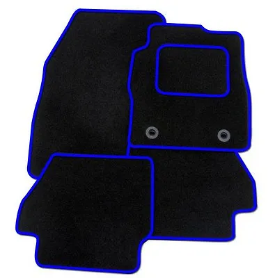 Black Tailored Car Mats With Blue Trim For Vauxhall Astra J 2010-2015 • $19.91