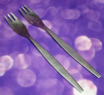 Two GENSE FOCUS 18/8 Stainless 7 3/4  Dinner Forks Sweden Mid Century Modern • $13.49