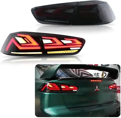 $279.99 • Buy LED Tail Lights For Mitsubishi Lancer 2008-2022 EVO X Sequential Animation Lamps