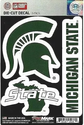 Michigan State Spartans Team Decal Sticker Set / 3 Pack *Free Shipping • $5.97