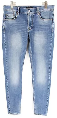 J. LINDEBERG Damien Mid Rise Skinny Fit Jeans Men's W32/L32 Whiskers Faded Blue • $40.30