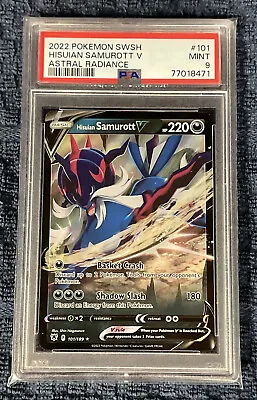 2022 Pokemon SWSH Hisuian Samurott V Astral Radiance #101 PSA 9 MINT • $9.99