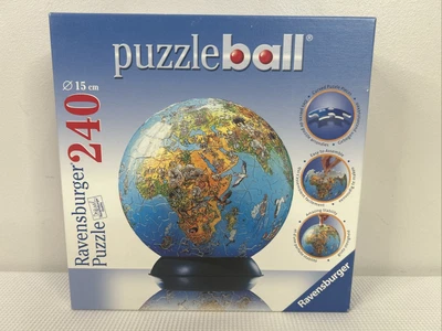 $14.99 • Buy 3-D World Globe Ravensburger Puzzle Ball 240 Pieces Complete With Stand VGUC