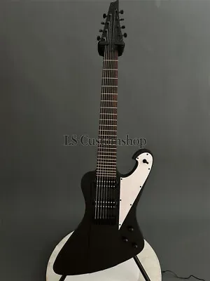 Matte Black 8 String Firebird Electric Guitar Solid Body Fredrik 24F Fast Ship • $262.20