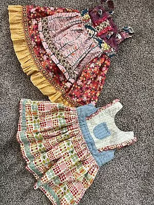 Matilda Jane Lot Of 2 Dresses Dress 12-18 Months Girl Button Multicolor Spring • $37.34