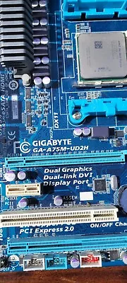 Gigabyte GA-A75M-UD2H Motherboard Combo AMD A6-3600 16GB DDR3 • $35