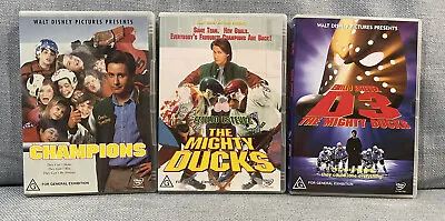 Champions The Mighty Ducks & D3 DVD Set Of 3 Bundle Disney Region 4 • $14.14