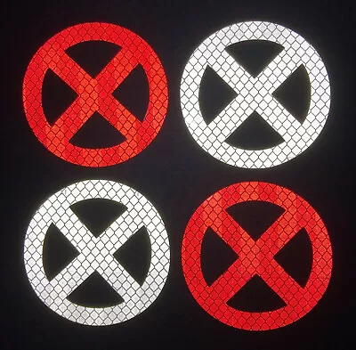 X-Men Logo 3M Reflective Stickers Decals Reflector Pack Marvel Wolverine • $14.95