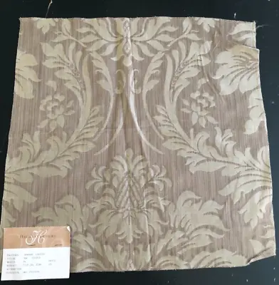 HIGHLAND COURT Catlin Damask In Cloud 17   Cotton Fabric Sample • £18.99