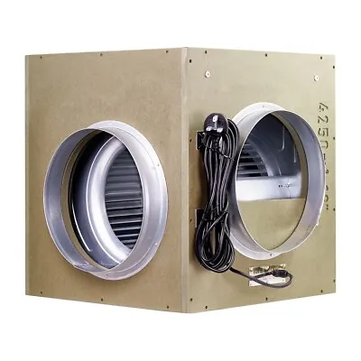 Acoustic 12  MDF Box Fan 2500m3 Wooden Hydroponics Ventilation Vortex Grow Room • £310