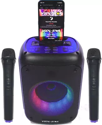 £85.89 • Buy Vocal-Star VS-275 Portable Karaoke Machine With Bluetooth, 2 Wireless... 