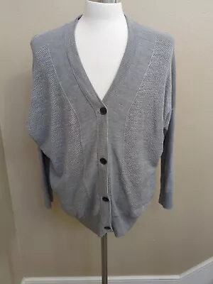 Vince Wool Silk Men's Cardigan Gray. Med. Nice Pre-owned Clean Smoke-free. • $30