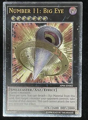 Yu-Gi-Oh! TCG Number 11: Big Eye AP06-EN002 Ultimate Rare Near Mint NM • $120