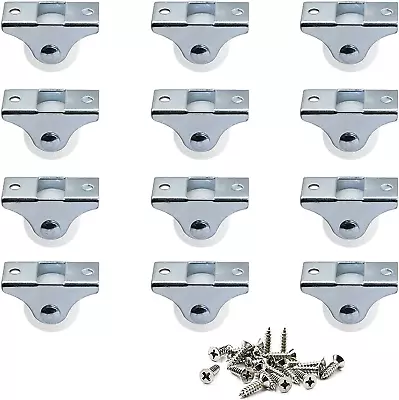 Luomorgo 12 Pack 1  Caster Wheels Rigid Fixed Non Swivel Casters With Metal Top  • $12.32