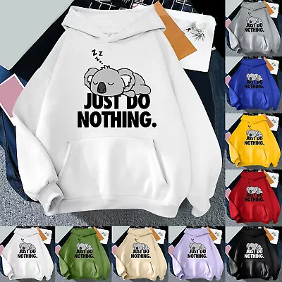 Women Kawaii Cartoon Cute Koala Graphic Casual Pullover Hoodies Sweatshirt Tops • $38.69