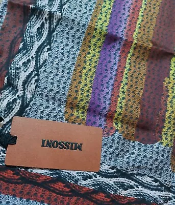 AUTHENTIC MISSONI ITALY 100% SILK SIGNATURE SCARF 34x34 Multi NEW With Tag  • $69.90