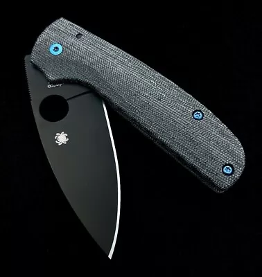 Spyderco Shaman C229GPBK 3.58  Black Plain Edge Blade & Black Micarta Scales • $299.98