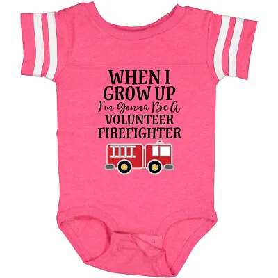 Inktastic Firefighter Volunteer Fireman Baby Bodysuit Fire Truck Childs Boys Hws • $18.99