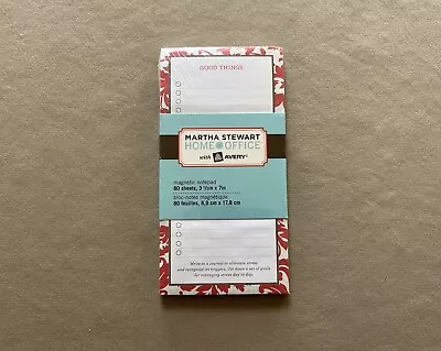 Martha Stewart Home Office 80 Sheet Magnetic Notepad 3 1/2” X 7” New In Package • $10.99
