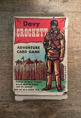 Vintage 1955 Davy Crocket Adventure Card Game Ed-U-Cards • $54.99