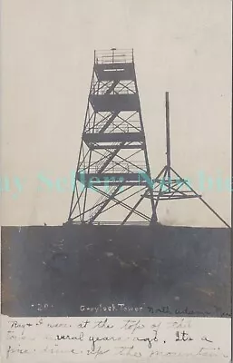 North Adams Mass MA - CLOSE UP MT GREYLOCK OBSERVATION TOWER - RPPC Postcard • $15