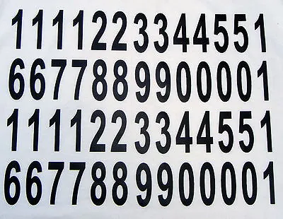 Custom Printing-52 Numbers  Black 50mm Size Iron-on  For Fabric Etc. • £2.35