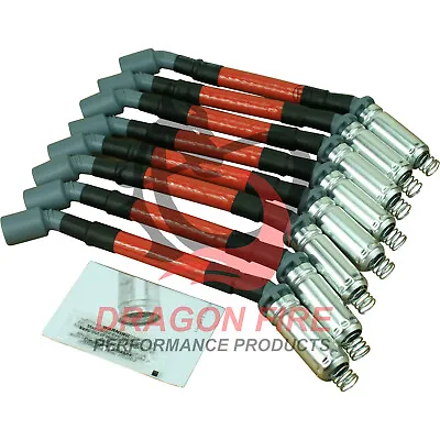 $79.95 • Buy Dragon Fire Sleeved 15mm Low Ohm Spark Plug Wire Set For 1999-19 Chevy GM LS V8
