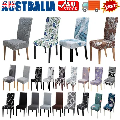 $5.15 • Buy Stretch Dining Chair Covers Slipcover Spandex Wedding Cover 1 4 6 8Pcs Removable