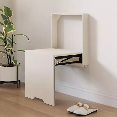 GUYII Wall Mounted Shower Chair Folding Seat Shoe Stool Entryway Save Space • $89.98